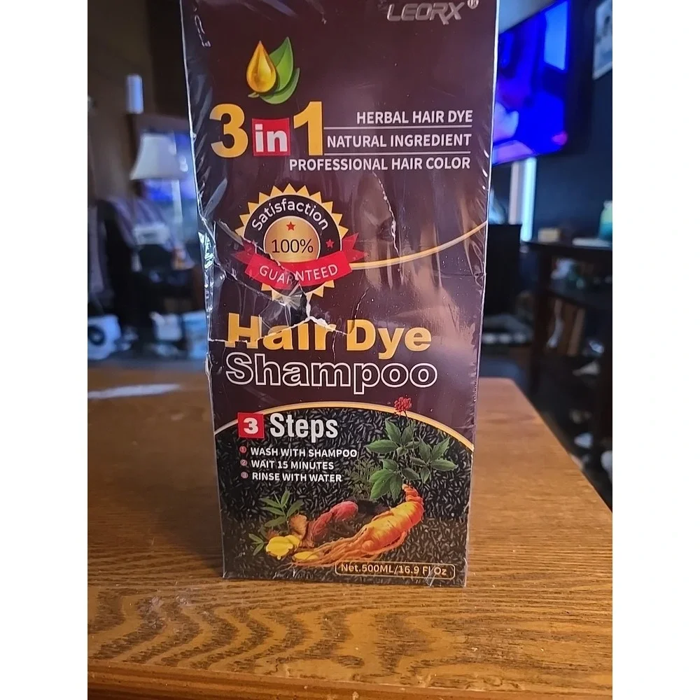 3 In 1 Hair Dye and Color Shampoo, Golden Brown, 16.9 Fl‎ Oz - Instant Herba...